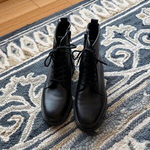 Vince Rae Leather Boot In Black - Size 6 - New